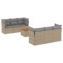 Set of 7-piece garden sofas and beige synthetic rattan cushions by , Garden sets - Ref: Foro24-3223490, Price: 453,60 €, Disc...