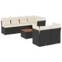 Set aus 8-teiligen Gartensofas und Kissen Kunstrattan schwarz von , Gartensets - Ref: Foro24-3223515, Preis: 531,35 €, Rabatt: %