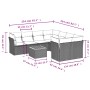 Set aus 8-teiligen Gartensofas und Kissen Kunstrattan schwarz von , Gartensets - Ref: Foro24-3223529, Preis: 546,88 €, Rabatt: %