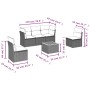 Set aus 6-teiligen Gartensofas und Kissen Kunstrattan schwarz von , Gartensets - Ref: Foro24-3223543, Preis: 380,44 €, Rabatt: %