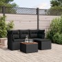 5-teiliges Gartenmöbel-Set und Kissen aus synthetischem Rattan schwarz von , Gartensets - Ref: Foro24-3223605, Preis: 277,39 ...