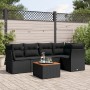 6-piece garden sofa set with black synthetic rattan cushions by , Garden sets - Ref: Foro24-3223626, Price: 361,68 €, Discoun...