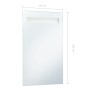 Espejo de pared de baño con LED 60x100 cm de vidaXL, Espejos - Ref: Foro24-144710, Precio: 75,99 €, Descuento: %