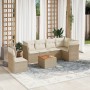 Set aus 7-teiligen Gartensofas und Kissen, synthetisches Rattan, beige von , Gartensets - Ref: Foro24-3223664, Preis: 513,15 ...