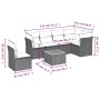 7-piece garden sofa set with gray PE rattan cushions by , Garden sets - Ref: Foro24-3223666, Price: 427,99 €, Discount: %