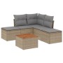 Garden sofa set with 6-piece synthetic rattan beige cushions by , Garden sets - Ref: Foro24-3223672, Price: 350,95 €, Discoun...