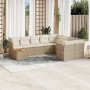 Set Gartensofas mit beigen Kissen 10 Stück synthetisches Rattan von , Gartensets - Ref: Foro24-3223825, Preis: 738,27 €, Raba...