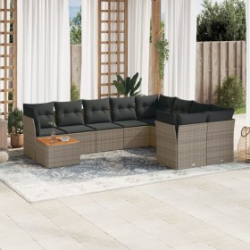 Garden sofa set 10 pieces with gray synthetic rattan cushions by , Garden sets - Ref: Foro24-3223827, Price: 638,86 €, Discou...