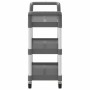 Carrito de 3 niveles aluminio gris 77x34x72 cm de , Carros de cocina y comedor - Ref: Foro24-30323, Precio: 62,70 €, Descuent...