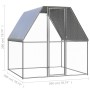 Galvanized steel chicken coop silver and gray 2x2x2 m by , Cages and habitats for small animals - Ref: Foro24-155886, Price: ...