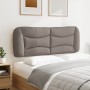 Cabecero de cama acolchado tela gris taupé 140 cm de , Cabeceros y pies de cama - Ref: Foro24-374580, Precio: 80,44 €, Descue...