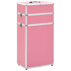 Rosafarbener Make-up-Trolley aus Aluminium von vidaXL, Kulturbeutel - Ref: Foro24-91820, Preis: 112,97 €, Rabatt: %