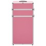 Maletín trolley de maquillaje de aluminio rosa de vidaXL, Neceseres - Ref: Foro24-91820, Precio: 112,97 €, Descuento: %