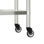 Kitchen work table with stainless steel wheels 82.5x55x85 cm by , Restoration - Ref: Foro24-376463, Price: 126,13 €, Discount: %