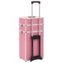 Maletín trolley de maquillaje de aluminio rosa de vidaXL, Neceseres - Ref: Foro24-91820, Precio: 112,97 €, Descuento: %