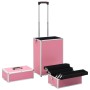 Maletín trolley de maquillaje de aluminio rosa de vidaXL, Neceseres - Ref: Foro24-91820, Precio: 112,97 €, Descuento: %