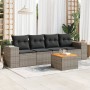 Gartensofa-Set mit Kissen, 5-teilig, graues synthetisches Rattan von , Gartensets - Ref: Foro24-3225325, Preis: 324,11 €, Rab...