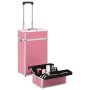 Maletín trolley de maquillaje de aluminio rosa de vidaXL, Neceseres - Ref: Foro24-91820, Precio: 112,97 €, Descuento: %