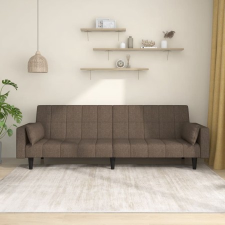 2-Sitzer-Schlafsofa mit zwei taupegrauen Stoffkissen von , Sofas - Ref: Foro24-375839, Preis: 252,67 €, Rabatt: %