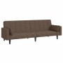 Two-seater sofa bed with two taupe gray fabric pillows. by , Sofas - Ref: Foro24-375839, Price: 252,67 €, Discount: %