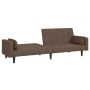 Sofá cama de 2 plazas con dos almohadas tela gris taupe de , Sofás - Ref: Foro24-375839, Precio: 252,67 €, Descuento: %