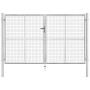 Silver galvanized steel garden gate 306x200 cm by vidaXL, garden gates - Ref: Foro24-144764, Price: 456,40 €, Discount: %