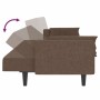 Two-seater sofa bed with two taupe gray fabric pillows. by , Sofas - Ref: Foro24-375839, Price: 252,67 €, Discount: %