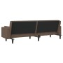 Two-seater sofa bed with two taupe gray fabric pillows. by , Sofas - Ref: Foro24-375839, Price: 252,67 €, Discount: %