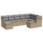 Set mit 9 Gartensofas mit beigen Kissen aus synthetischem Rattan von , Gartensets - Ref: Foro24-3218569, Preis: 559,65 €, Rab...