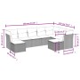 Set mit 9 Gartensofas mit beigen Kissen aus synthetischem Rattan von , Gartensets - Ref: Foro24-3218569, Preis: 559,65 €, Rab...