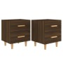 Bedside tables 2 units brown oak 40x35x47.5 cm by vidaXL, Nightstands - Ref: Foro24-817290, Price: 67,32 €, Discount: %