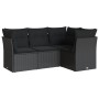 4-piece garden sofa set with black synthetic rattan cushions by , Garden sets - Ref: Foro24-3217575, Price: 261,76 €, Discoun...