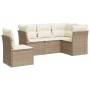 Set Gartensofas mit Kissen 5 Stück synthetisches Rattan beige von , Gartensets - Ref: Foro24-3217638, Preis: 435,41 €, Rabatt: %