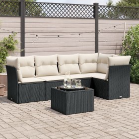 6-piece garden sofa set with black synthetic rattan cushions by , Garden sets - Ref: Foro24-3217606, Price: 403,57 €, Discoun...