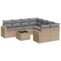 Set de sofás de jardín 9 pzas con cojines ratán sintético beige de , Conjuntos de jardín - Ref: Foro24-3218749, Precio: 592,9...