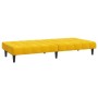 Yellow velvet 2-seater sofa bed by , Sofas - Ref: Foro24-375845, Price: 218,88 €, Discount: %