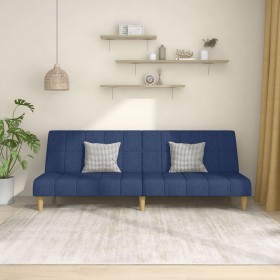 Two-seater blue fabric sofa bed by , Sofas - Ref: Foro24-375830, Price: 195,99 €, Discount: %