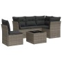 Set de muebles de jardín 6 pzas y cojines ratán sintético gris de , Conjuntos de jardín - Ref: Foro24-3217650, Precio: 396,07...