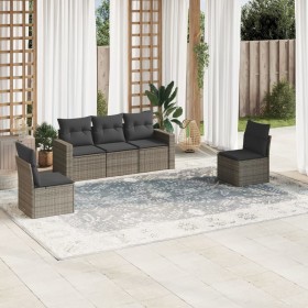 Garden sofa set with 5-piece synthetic rattan gray cushions by , Garden sets - Ref: Foro24-3218780, Price: 316,91 €, Discount: %