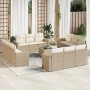 Garden sofa set with cushions 13 pieces beige synthetic rattan by , Garden sets - Ref: Foro24-3218768, Price: 1,00 €, Discoun...