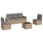 Garden sofa set with 6-piece synthetic rattan beige cushions by , Garden sets - Ref: Foro24-3218789, Price: 385,54 €, Discoun...