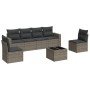 Set de sofás de jardín 7 piezas con cojines ratán PE gris de , Conjuntos de jardín - Ref: Foro24-3218810, Precio: 465,33 €, D...