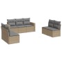 Set of 7-piece garden sofas and beige synthetic rattan cushions by , Garden sets - Ref: Foro24-3218819, Price: 445,62 €, Disc...