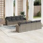 Set de muebles de jardín 9 pzas y cojines ratán sintético gris de , Conjuntos de jardín - Ref: Foro24-3218740, Precio: 635,00...