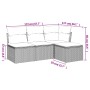 Garden sofa set 4 pieces with gray synthetic rattan cushions by , Garden sets - Ref: Foro24-3217500, Price: 219,46 €, Discoun...