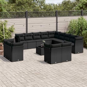 14-piece garden sofa set with black synthetic rattan cushions by , Garden sets - Ref: Foro24-3218555, Price: 967,94 €, Discou...