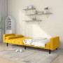 Sofá cama de 2 plazas con dos almohadas terciopelo amarillo de , Sofás - Ref: Foro24-375851, Precio: 249,44 €, Descuento: %