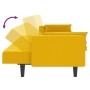 Sofá cama de 2 plazas con dos almohadas terciopelo amarillo de , Sofás - Ref: Foro24-375851, Precio: 249,44 €, Descuento: %