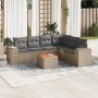 Set of 7-piece garden sofas and beige synthetic rattan cushions by , Garden sets - Ref: Foro24-3257795, Price: 541,99 €, Disc...