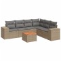 Set of 7-piece garden sofas and beige synthetic rattan cushions by , Garden sets - Ref: Foro24-3257795, Price: 544,46 €, Disc...